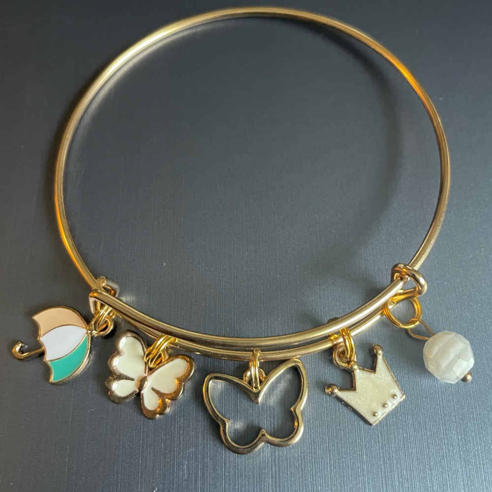 “Butterfly Princess” 👑Bangle in Gold-tone